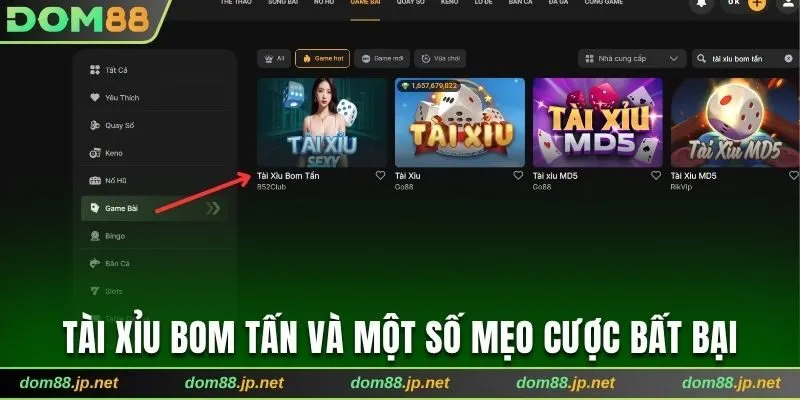 Tài xỉu bom tấn